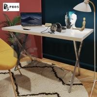 ราคา Pro5 โต๊ะทำงาน โต๊ะคอม โต๊ะอเนกประสงค์ 100 - 120 CM // ขาสเตนเลส X SHAPE สีขาว 100x60x74 ซม. (12571619)
