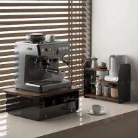 ราคา Loadingofficial-ชั้นวางของ วางเครื่องชงกาแฟมีลิ้นชักสำหรับวางแก้วน้ำ 43 x 31.5 x 16 Cm ไม้เข้ม+อะคริลิคดำ (12572668)