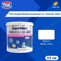 ราคา TOA SuperShield Duraclean A+ Interior ทีโอเอ ซุปเปอร์ชิลด์ ดูราคลีน เอ พลัส สีน้ำภายใน เบส A สีขาว ขนาด 2.5 กล. ชนิดด้าน (12575242)