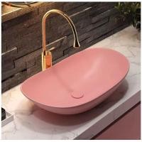 ราคา Thong อ่างล้างหน้าแบบลอย แบรนด์ "ทอง" รุ่นสีทึบหนา Coral Pink (12569951)