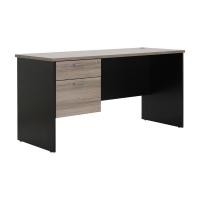 ราคา INDEX LIVING MALL โต๊ะทำงานขาไม้พร้อมลิ้นชัก รุ่นแอคทีฟ 150 ซม. สีแนทเชอรัลโอ๊ค/ดำ (12569990)