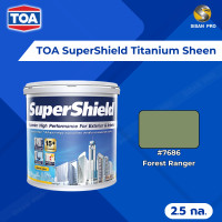ราคา TOA SuperShield Titanium Sheen ทีโอเอ ซุปเปอร์ชิลด์ สีน้ำทาภายนอกและภายใน ชนิดเนียน ขนาด 2.5 กล. #7686 Forest Ranger (12574697)