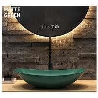 ราคา Thong อ่างล้างหน้าแบบลอย แบรนด์ "ทอง" รุ่นสีทึบหนา Matte Green (12569949)