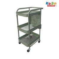 ราคา Koomsquare ชั้นเหล็กสำหรับวางของ มีล้อ ที่จับ ชั้นวางของ2ชั้น รุ่น VT130898 ชั้นมีล้อ เขียว (12486135)