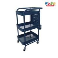 ราคา Koomsquare ชั้นเหล็กสำหรับวางของ มีล้อ ที่จับ ชั้นวางของ2ชั้น รุ่น VT130898 ชั้นมีล้อ น้ำเงิน (12486136)
