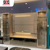 ราคา raminthra furniture ชุดตู้โชว์วางทีวี 3 เมตร รุ่น-ไวท์คาราร่า วางทีวีได้สูงสุด 75 นิ้ว (12196810)