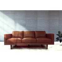 ราคา HOF โซฟา RIVA 3-ที่นั่ง LEATHER / PVC หนังแท้ผิวสัมผัส น้ำตาลเข้ม (10033477)