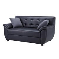 ราคา INDEX LIVING MALLโซฟาหนัง PVC รุ่น ฮั้นส์ 2.5 ที่นั่ง สีดำ/สีน้ำตาล สีดำ (10197349)