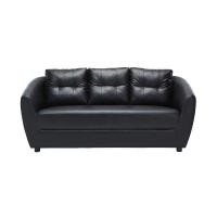 ราคา Index Living Mall โซฟา PVC 3 ที่นั่ง รุ่นแมกซ์ - สีดำ (10190159)