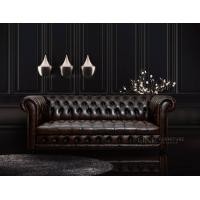ราคา One Chesterfield sofa หนังวัวแท้ โซฟาดึงกระดุม น้ำตาลเข้ม (10242242)