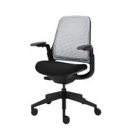 ราคา modernform เก้าอี้เพื่อสุขภาพ Steelcase รุ่น Series 1 Air รับประกัน 12 ปี โครงดำ ขาดำ เบาะผ้าสีดำ พนักพิงเทา (12574426)