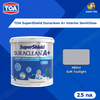 ราคา TOA SuperShield Duraclean A+ SemiGloss ทีโอเอ ซุปเปอร์ชิลด์ ดูราคลีน เอ พลัส สีน้ำทาภายใน ชนิดกึ่งเงา ขนาด 2.5 กล. #8241 Soft Twilight (12575069)