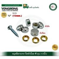 ราคา YONGHONG หมุดปิดหัวน๊อต หมุดยึดกระจก หมุดยึดอะคริลิค ขนาด 1/2 แพ็ค 10 ชุด 4 ชุด และ 1 หมุดสีเงิน หมุดทองเหลือง 200-1/2-CR (10 ชุด) (12579309)