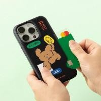 ราคา Ropamoda x Romane Card Holder Case ซิลิโคนเคสสำหรับ iPhone หลังเคสใส่บัตรได้ ลิขสิทธิ์จากโรมาเน่ Made in Korea Poodle(Black),IPhone 13 Pro (12590671)