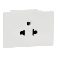 ราคา Schneider Electric เต้ารับเดี่ยว 3 ขา พร้อมม่านนิรภัย AvatarOn A สีขาว (10842258)