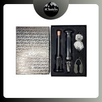 ราคา Premium Wine Accessories Set 6 Pieces ชุดเปิดขวดไวน์ อุปกรณ์เปิดขวดไวน์ Wine Opener Set, Stoppers, Pourer, Foil Cutter Kato Brown (12551324)