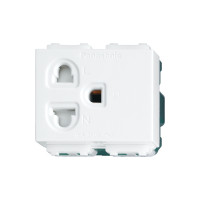 ราคา Panasonic WEG1181K WIDE SERIES เต้ารับเดี่ยว เสียบขากลมแบน มีกราวด์ มีม่านนิรภัย 2P+G 16A 250V (12578376)