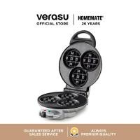 ราคา HOMEMATE เครื่องอบวาฟเฟิลกลม/วาฟเฟิลมินิ วาฟเฟิล มินิ 3 หลุม สีเงิน (10273970)