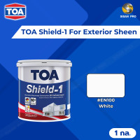 ราคา TOA Shield-1 For Exterior Sheen ทีโอเอ ชิลด์ วัน สีทาภายนอก #EN100 สีขาว ชนิดเนียน 1 ก.ล. (10958311)