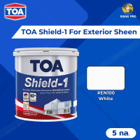 ราคา TOA Shield-1 For Exterior Sheen ทีโอเอ ชิลด์ วัน สีทาภายนอก #EN100 สีขาว ชนิดเนียน 5 ก.ล. (10958310)