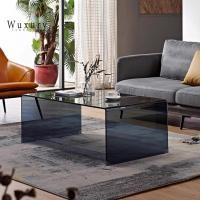 ราคา Wuxury Furniture โต๊ะกลางโซฟากระจกนิรภัย tempered glass กันแตก สีดำ โต๊ะกลางมินิมอล โต๊ะกาแฟ 80*40 (12276765)