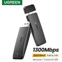 ราคา UGREEN 50340 อะแดปเตอร์ Ethernet USB3.0 WiFi ไร้สาย 1300Mbps เครือข่ายอินเตอร์เน็ต 2.4G และ 5.8G สำหรับ PC คอมพิวเตอร์ USB3.0 WiFi 1300Mbps (12449675)