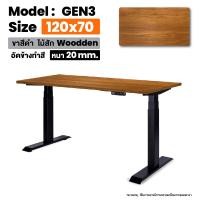 ราคา Ergotrend โต๊ะปรับระดับไฟฟ้าเพื่อสุขภาพ รุ่น Sit2Stand GEN3 Top ไม้สัก Woodden ไม้จริง (Premium dual motor)(Pre-Order) ขาสีดำ ไม้สัก120x70หนา20 (12477689)