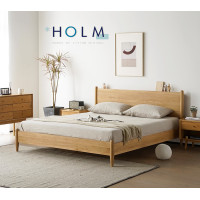 ราคา Holm Bed4006 ไม้โอ๊ค Minimal 6ฟุต minimal ไม้โอ๊คธรรมชาติ (10118838)