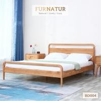 ราคา FURNATUR เตียง 5 ฟุต - Queen Size มินิมอล (3) ไม้ธรรมชาติ (10171970)