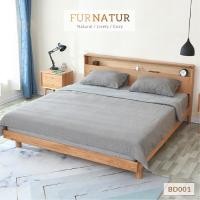 ราคา FURNATUR เตียง 5 ฟุต - Queen Size มินิมอล ไม้ธรรมชาติ (10171964)