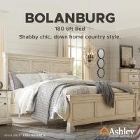 ราคา Ashley เตียงนอน ขนาด 6 ฟุต รุ่น BOLANBURG 6ft Bed ขาว 6 ฟุต (10224021)