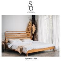 ราคา Signature Once เตียงนอนไม้สัก รุ่น SO-002 สี ทีค Minimal 6 ft (10205636)