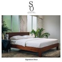 ราคา Signature Once เตียงนอนไม้สัก รุ่น SO-001 สีมะฮอกกานี 6 ฟุต (ต่างจังหวัด) Modern Style (10193935)