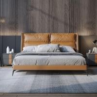 ราคา shira - เตียงนอนวัสดุหนัง หัวเตียงเป็นขนเป็ด เตียงนอนวัสดุหนัง หัวเตียงไส้ในเป็นขนเป็ดธรรมชาติ ขนาดเตียง6ฟุต สีน้ำตาล (10255291)