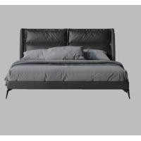 ราคา shira - เตียงนอนวัสดุหนัง หัวเตียงเป็นขนเป็ด เตียงนอนวัสดุหนัง หัวเตียงไส้ในเป็นขนเป็ดธรรมชาติ ขนาดเตียง6ฟุต สีดำ (10255295)