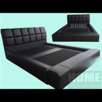 ราคา Homebed & Mattress เตียงดีไซน์แบบมีขอบ เลือกสีหนังได้ ขนาด PU ลายช้าง 5 (10387927)