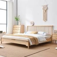 ราคา middle room เตียงไม้โอ๊ค รุ่น Merit เรียบง่ายสไตล์ญี่ปุ่น สีไม้ธรรมชาติ ขนาด 5 ฟุต (10482987)
