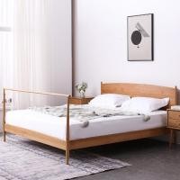 ราคา Kyotohaus เตียงไม้พร้อมราวแขวนผ้า ไม้สัก ขนาด 150*200 cm. ไม้สัก (10785170)