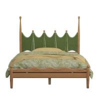 ราคา Kyotohaus เตียงเด็กเจ้าหญิง แต่งผ้ากำมะหยี่ Green ไม้เชอรรี่ (นำเข้า) ขนาด 135*200*144 cm. (10847609)