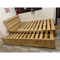 ราคา sakulrat48 เตียงไม้พาเลท รุ่นลิ้นชักเลื่อนใต้เตียง 3.5 ฟุต พื้นช่อง หัวช่อง (10880674)