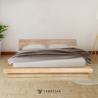 ราคา TFเตียงญี่ปุ่นไม้สัก BE087 สี Light Teak ไม้สักแท้ 5ft ญี่ปุ่น (10912623)