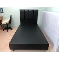 ราคา Chutikan เตียงนอนเตียงเบาะหุ้มหนัง ทรงหัวตรง Grey 6 ฟุต (10892965)