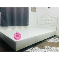 ราคา Chutikan เตียงนอนเตียงเบาะหุ้มหนัง สวยๆ ดีไซน์หรู 3.5 ฟุต White (10892931)