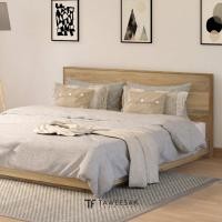 ราคา TF Kawa Bed เตียงไม้สักสไตล์ญี่ปุ่น BE124 158x209x86cm.(5ft) ญี่ปุ่น สี Warm Natural ไม้สัก (10933845)