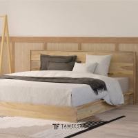 ราคา TF Hana Bed เตียงไม้สักสไตล์ญี่ปุ่น BE122 203x209x86cm.(6ft) ญี่ปุ่น สี Warm Natural ไม้สัก (10933882)