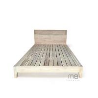 ราคา MB Teakwood เตียงไม้สัก Headbox รุ่น mbSKU-00098 สีสักทอง ไม้สัก 6ฟุต สไตล์มินิมอล (11051206)