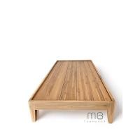 ราคา MB Teakwood เตียงไม้สักไม่มีหัวเตียง รุ่น mbSKU-00140 สีสักทอง ไม้สัก 3.5ฟุต สไตล์มินิมอล (11051305)