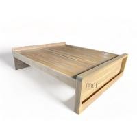 ราคา MB Teakwood เตียงญี่ปุ่นไม้สักพื้นยกสูง รุ่นmbSKU-00139 สีมูจิ 3.5 ฟุต (12021980)