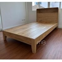 ราคา MB Teakwood เตียงไม้สัก Headbox รุ่น MbSKU-00223 สีสักทอง ไม้สัก 6ฟุต สไตล์มินิมอล (11072647)