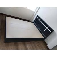 ราคา Singh Furniture เตียงไม้ MDF เตียงนอน เตียง ขนาด 3.5ฟุต 5ฟุต 6ฟุต เตียงราคาถูก ดำตัดขาว 3.5ฟุต (12229060)